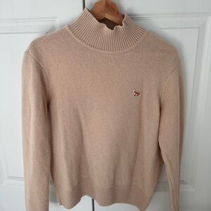 MAISON KITSUNE Cream Ribbed Sweater